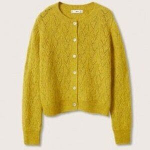Mango Openwork Cardigan Sweater